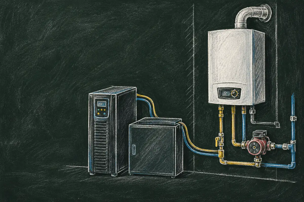 ИБП с внешним аккумулятором для котла Baxi